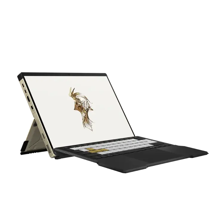 ROG Flow Z13-KJP_side view of the Z13-KJP with screen visible.webp